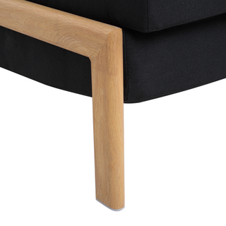 Sofa Bed Black Fabric 2 Seater Cushions Scandinavian Beliani - Sofa In Store