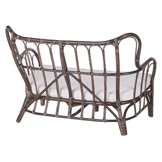 Garden Sofa Set Beige Dark Brown Rattan 2 Tables 2 Armchairs Sofa Indoor Outdoor Cushions Boho Beliani - Sofa In Store