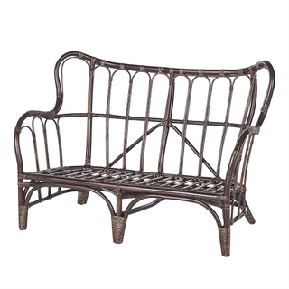 Garden Sofa Set Beige Dark Brown Rattan 2 Tables 2 Armchairs Sofa Indoor Outdoor Cushions Boho Beliani - Sofa In Store