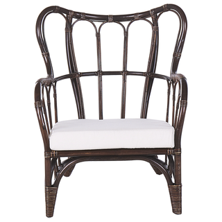 Garden Sofa Set Beige Dark Brown Rattan 2 Tables 2 Armchairs Sofa Indoor Outdoor Cushions Boho Beliani - Sofa In Store