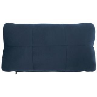 The Beliani SOFAINSTORE Blue Velvet Fabric Chaise Lounge features tufted upholstery, built-in Bluetooth speakers, a USB charging port, and a cushioned headrest—ideal for adding luxury to your space.