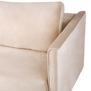 Sofa Bed Beige Velvet 3 Seater Storage Compartment Removable Cushions Modern Beliani - Sofa In Store