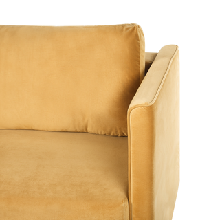 Sofa Bed Yellow Velvet 3 Seater Storage Compartment Removable Cushions Modern Beliani - Sofa In Store