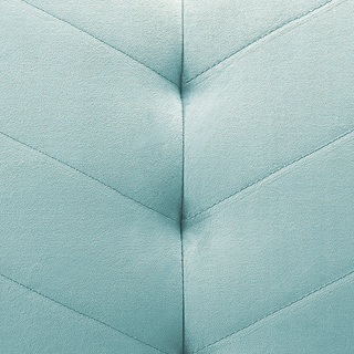 Sofa Bed Light Blue Velvet Fabric Modern Living Room 3 Seater Wooden Legs Track Arm Beliani - Sofa In Store