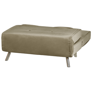Sofa Bed Olive Green Velvet Fabric Upholstery Single Sleeper Fold Out Chair Bed with Cushion Modern Design Beliani