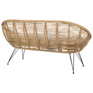 4 Seater Sofa Set with Coffee Tables | Natural Rattan | Light Beige | Indoor Outdoor Boho Style | 414453 - Sofa In Store