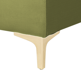 Sofa Bed Green Velvet Tufted Fabric Modern Living Room Modular 3 Seater Gold Legs Track Arm Beliani - Sofa In Store