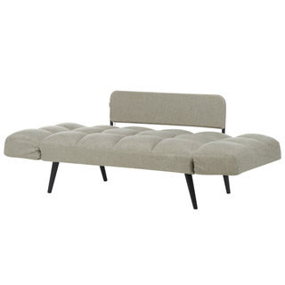Fabric Sofa Bed Light Green Loveseat Adjustable Armrests Living Room Guest Bed Minimalist  Beliani