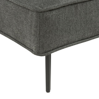 Sofa Bed Dark Grey Fabric Modern Living Room Convertible 3 Seater Armless Minimalistic Design Beliani