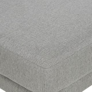3-Seater Sofa | Polyester Fabric | Light Grey | Ottoman Footstool & Cushions | Modern Elegance - Sofa In Store