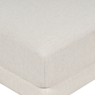 3-Seater Sofa Off-White Polyester Fabric Upholstery Couch with Ottoman Footstool Extra Throw Cushions Beliani