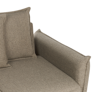 Sofa Bed Brown Polyester Fabric Convertible Sleeper with Storage Additional Cushions Removable Covers Modern Minimalist Style Living Room Bedroom Beliani - Sofa In Store