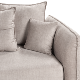 Sofa Bed Taupe Polyester Velvet Fabric 234 x 104 x 77 cm Convertible Sleeper Storage Additional Cushions Removable Covers Modern Living Room Bedroom Beliani