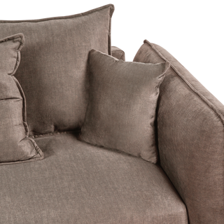 Sofa Bed Brown Polyester Velvet Fabric 234 x 104 x 77 cm Convertible Sleeper Storage Additional Cushions Removable Covers Modern Living Room Bedroom Beliani - Sofa In Store