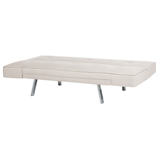 3 Seater Sofa Bed | Fabric | Beige | Armless Design & Modern Style | Verona