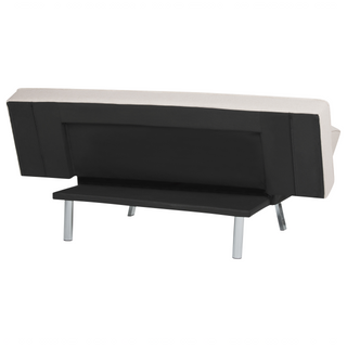 3 Seater Sofa Bed | Fabric | Beige | Armless Design & Modern Style | Verona