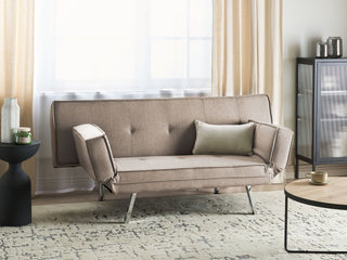 3 Seater Sofa Bed | Fabric | Brown | Armless Modern Design | Sofa In Store