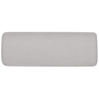 Sofa Pouffe Bed Light Grey Fabric Upholstery Single Sleeper Fold Out Chair Bed with Cushion Modern Design Beliani