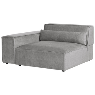 The Beliani SOFAINSTORE Grey Fabric 4 Seater Sofa boasts an oversized modern design with deep cushions and wide armrests, making it a stylish and comfortable choice for any contemporary living room.