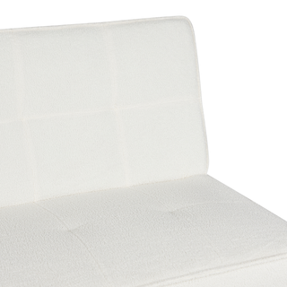 3 Seater Sofa Bed | Boucle Fabric | White | Click-Clack Design | Quilted Upholstery