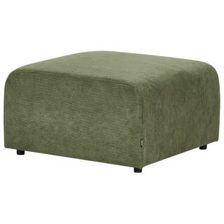 2 Seater Modular Sofa with Ottoman | Corduroy Fabric | Green | Sectional Design | Modern Living Room - Sofa In Store