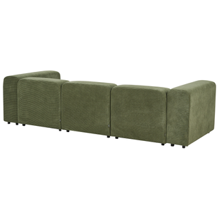 3 Seater Modular Sofa with Ottoman | Grey Corduroy | Green | Sectional Design | Modern Living Room - Sofa In Store