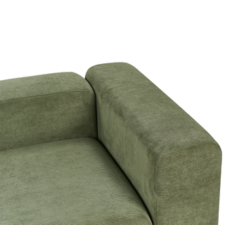 3 Seater Modular Sofa with Ottoman | Grey Corduroy | Green | Sectional Design | Modern Living Room - Sofa In Store