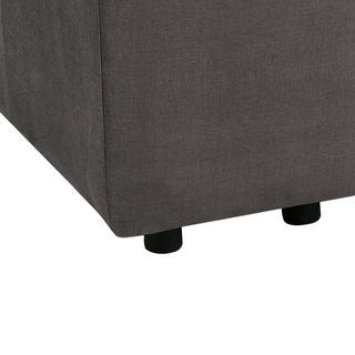 2 Seater Modular Sofa with Ottoman | Velvet | Dark Grey | Sectional Design | Modern Living Room - Sofa In Store