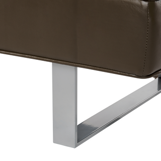 Sofa Bed Brown Faux Leather Modern Living Room Convertible 3 Seater Armless Minimalistic Design Beliani - Sofa In Store