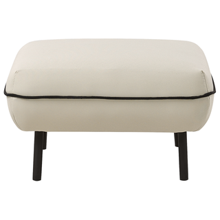 3 Seater Sofa with Ottoman | Fabric | Light Beige | Retro Glam Design | Art Decor Style - Sofa In Store