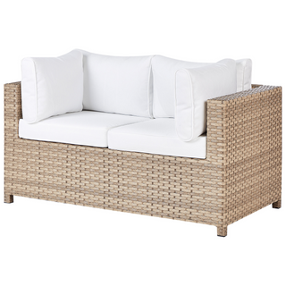 5 Piece Garden Sofa Set | Rattan | Beige | Loveseat with Cushions | Outdoor Collection - Sofa In Store