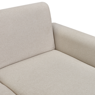 Corner Sofa Bed Light Beige Upholstery Polyester Fabric Light Wooden Legs Pillows Modern Design Beliani - 559573 - Sofa In Store