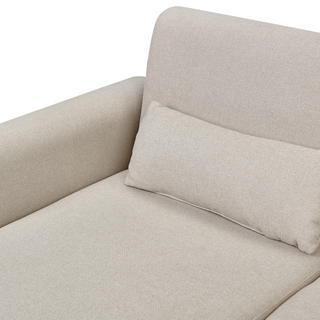 Corner Sofa Bed Light Beige Upholstery Polyester Fabric Light Wooden Legs Pillows Modern Design Beliani - 559552 - Sofa In Store
