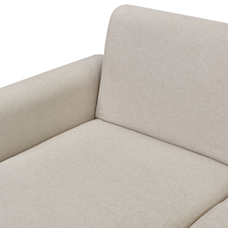 Corner Sofa Bed Light Beige Upholstery Polyester Fabric Light Wooden Legs Pillows Modern Design Beliani - 559552 - Sofa In Store
