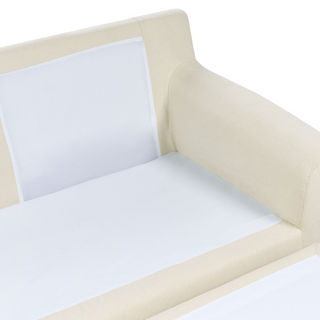 Corner Sofa Left Hand Beige Fabric Upholstery Wooden Legs Chaise Lounge 3 Seater Pillow Back Beliani