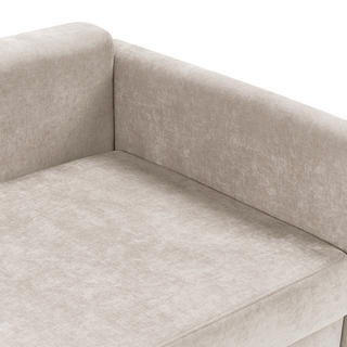 Sofa Bed Light Beige Polyester Fabric Convertible Sleeper with Storage Additional Cushions Removable Covers Modern Minimalist Style Living Room Bedroom Beliani - Sofa In Store