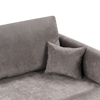 Sofa Bed Taupe Polyester Fabric Convertible Sleeper with Storage Additional Cushions Removable Covers Modern Minimalist Style Living Room Bedroom Beliani - Sofa In Store