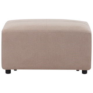 Corner Sofa Taupe Fabric Upholstered with Ottoman L-shaped Left Hand Orientation Beliani - Sofa In Store