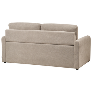 Sofa Bed Taupe Polyester Fabric Upholstered Sleeper Function Modern Living Room Beliani - Sofa In Store
