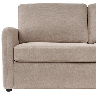 Sofa Bed Taupe Polyester Fabric Upholstered Sleeper Function Modern Living Room Beliani - Sofa In Store