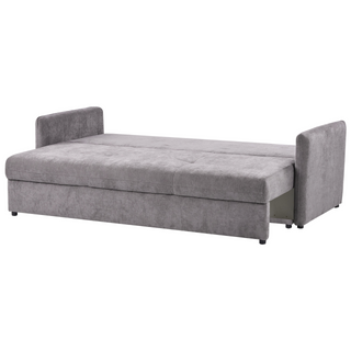 Sofa Bed Taupe Fabric 3 Seater Upholstery Cushions Modern Beliani - Sofa In Store