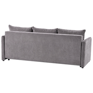 Sofa Bed Taupe Fabric 3 Seater Upholstery Cushions Modern Beliani - Sofa In Store