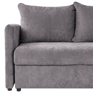 Sofa Bed Taupe Fabric 3 Seater Upholstery Cushions Modern Beliani - Sofa In Store