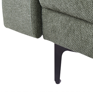 Left Hand Corner Sofa with Ottoman Green Polyester Fabric Upholstery Reclining Backrest 3 Positions Click-Clack Beliani - Sofa In Store