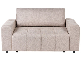 2 Seater Sofa Bed | Fabric Upholstery | Light Brown | Storage Compartment | Modern Style - Sofa In Store