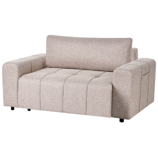 2 Seater Sofa Bed | Fabric Upholstery | Light Brown | Storage Compartment | Modern Style - Sofa In Store