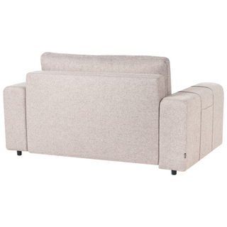 2 Seater Sofa Bed | Fabric Upholstery | Light Brown | Storage Compartment | Modern Style - Sofa In Store