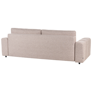 3 Seater Sofa Bed | Fabric | Light Brown | Storage & Thickly Padded | Modern Style - Sofa In Store