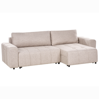 3 Corner Seater Sofa Bed | Fabric | Light Brown | Storage & Thick Padding | Modern Style - Sofa In Store