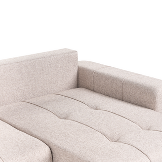 3 Corner Seater Sofa Bed | Fabric | Light Brown | Storage & Thick Padding | Modern Style - Sofa In Store